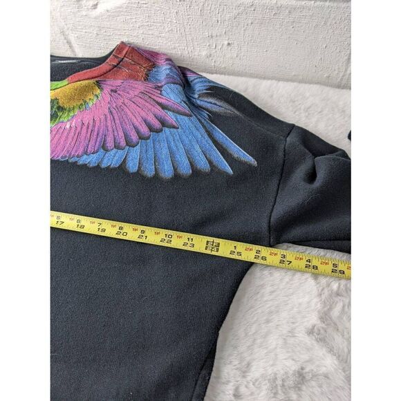Marcelo Burlon Colorful Wings Black Sweatshirt Oversized Pullover‎ Sz XS - Picture 7 of 8